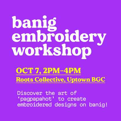 [Oct 7, 2pm] Banig Embroidery Workshop at Roots Collective, BGC