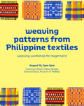 [Aug 16] weaving patterns from Philippine textiles